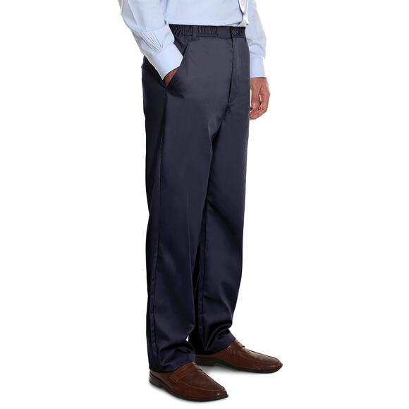 New Mens Navy Blue XXL Wrinkle Resistant Twill Cotton Blend Pants - Picture 1 of 1